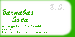 barnabas sota business card